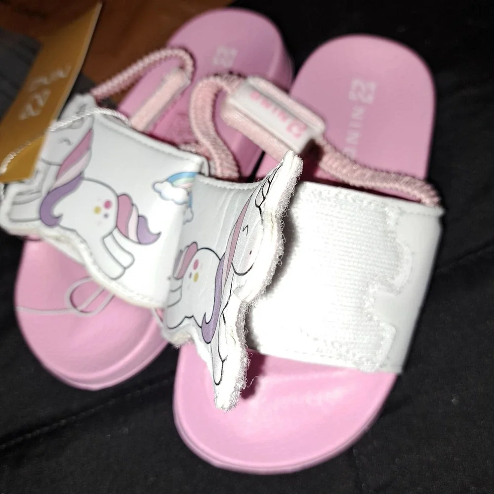 Slide Kids Sandals Non-slip Summer sandals Child Pink 9.5 US